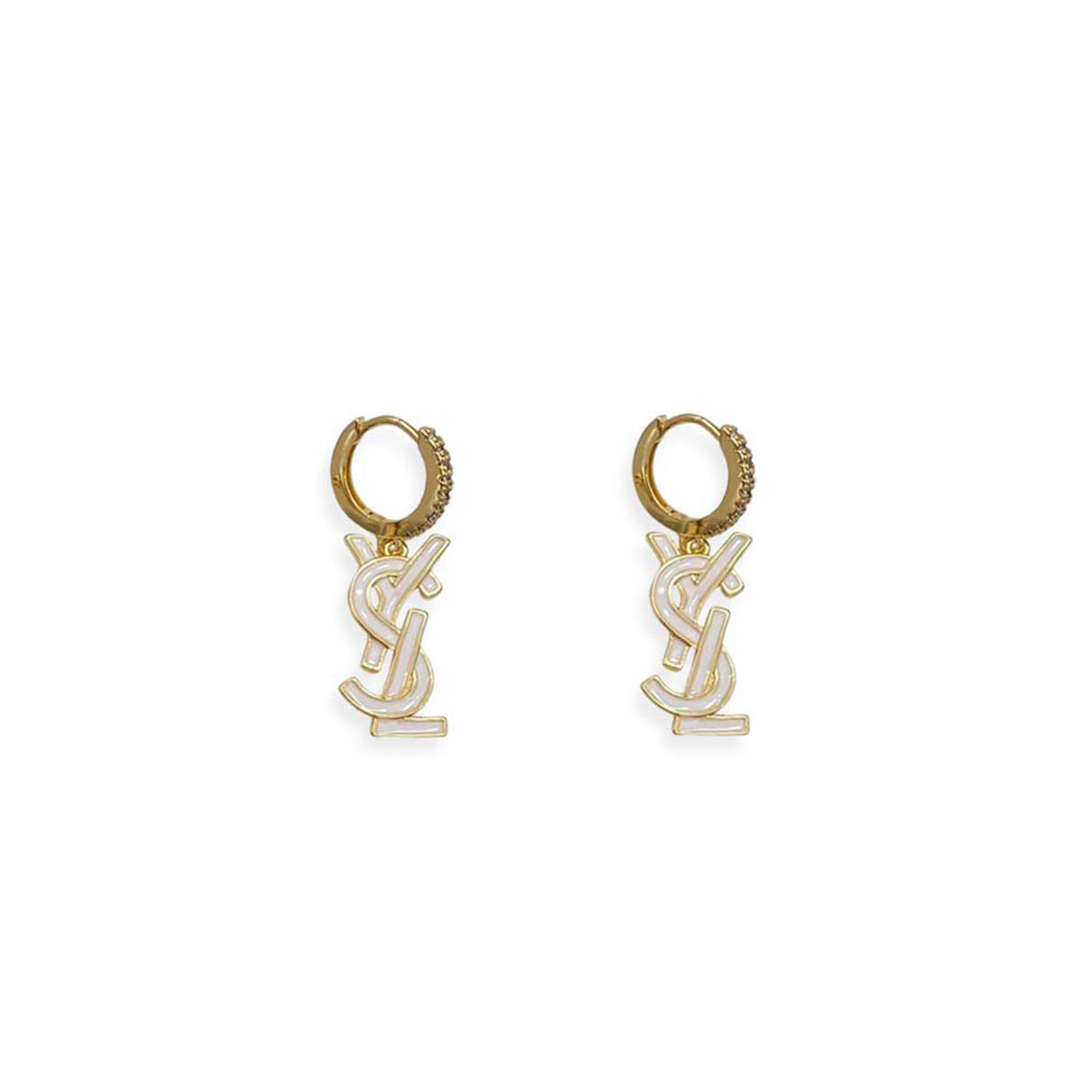 YSL LOGO EARRING